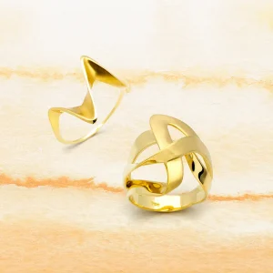 Anel em Ouro 18k Fosco Ondas